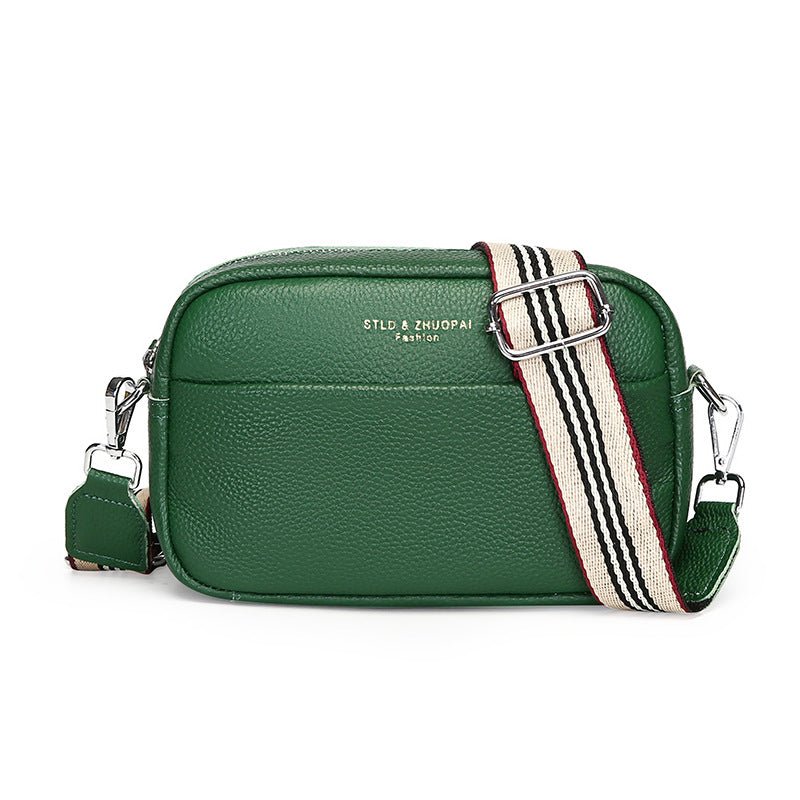 Fashion Simple Shoulder Messenger Bag Top Layer Cowhide Small Square Bag | Orazek UK Ltd