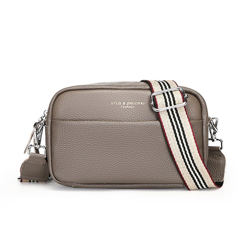 Fashion Simple Shoulder Messenger Bag Top Layer Cowhide Small Square Bag | Orazek UK Ltd