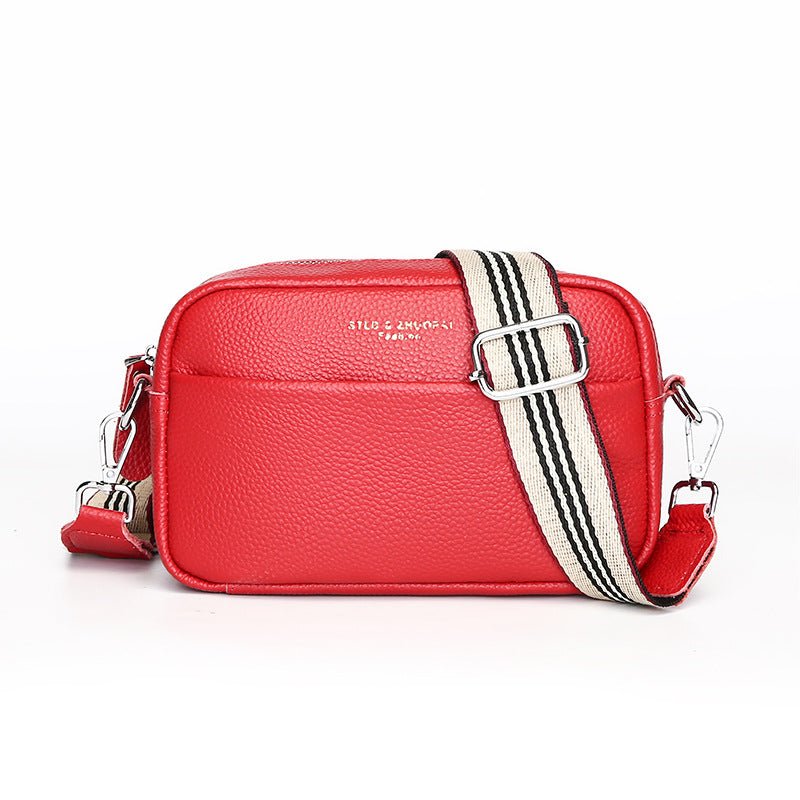 Fashion Simple Shoulder Messenger Bag Top Layer Cowhide Small Square Bag | Orazek UK Ltd