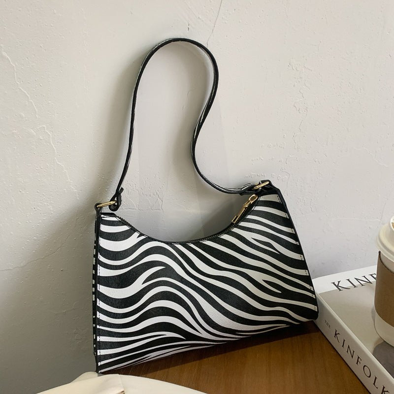 Fashion striped spotted niche handbags leopard print underarm bag | Orazek UK Ltd