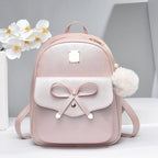 Fashion Women's Bags PU Bow Composite Bag Young Girl Student Cute Shoulders Backpack Crossbody Bags Coin Purse 3pcs Set | Orazek UK Ltd