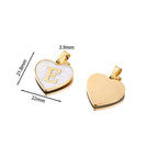 Fashionable Heart-shaped White Shell Gold Love Personalized Initials Alphabates Necklace For Women | Orazek UK Ltd
