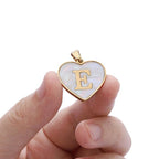 Fashionable Heart-shaped White Shell Gold Love Personalized Initials Alphabates Necklace For Women | Orazek UK Ltd