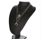 Fashionable Multilayer Gold Plated Boho Moon Map Necklace for Woman | Orazek UK Ltd