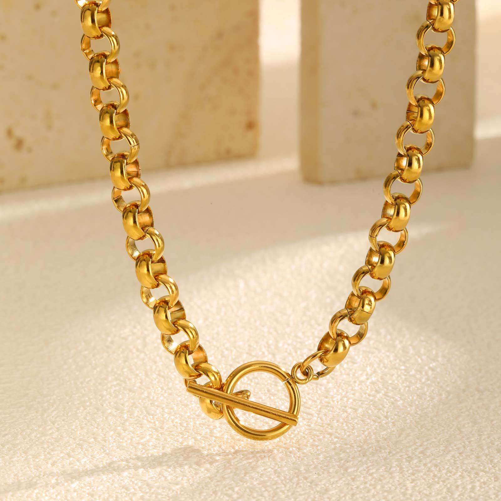 Fashionable Stainless Steel Round Pearl Chain Bracelet | Orazek UK Ltd