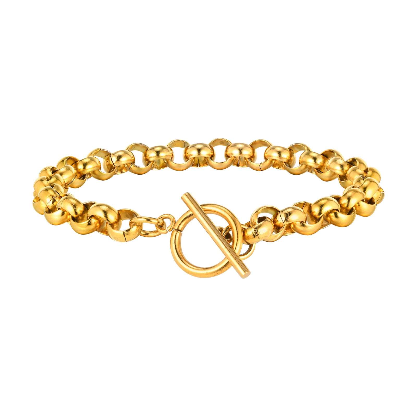 Fashionable Stainless Steel Round Pearl Chain Bracelet | Orazek UK Ltd