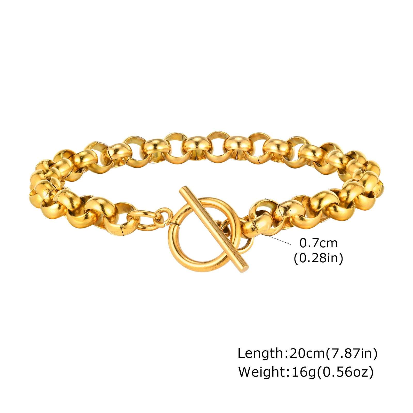 Fashionable Stainless Steel Round Pearl Chain Bracelet | Orazek UK Ltd