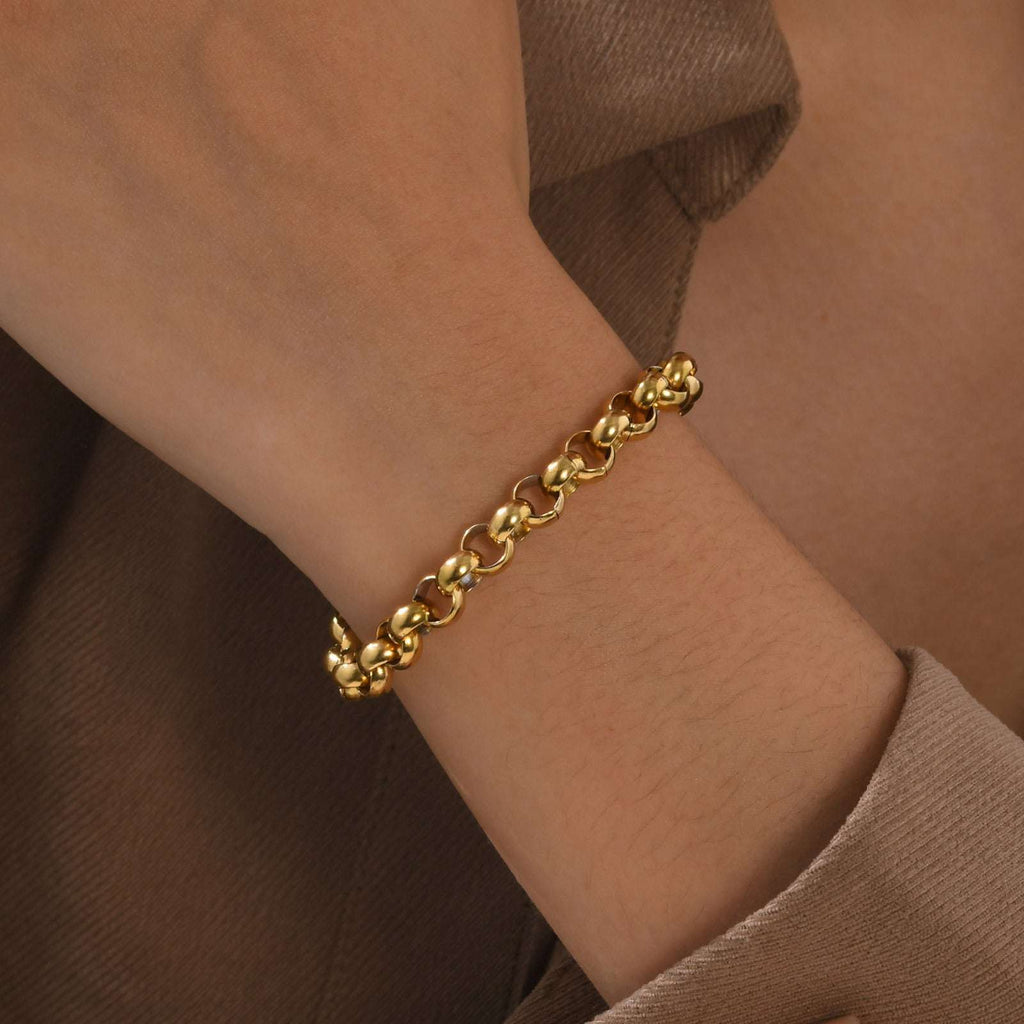Fashionable Stainless Steel Round Pearl Chain Bracelet | Orazek UK Ltd
