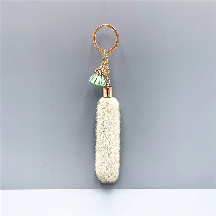 Faux Mink Fur Key Chain Bag Charms Pendant Tassel Fluffy Car Key Ring Accessories | Orazek UK Ltd