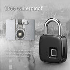 Fingerprint padlock smart lock anti-theft door lock outdoor door padlock luggage lock fingerprint padlock | Orazek UK Ltd