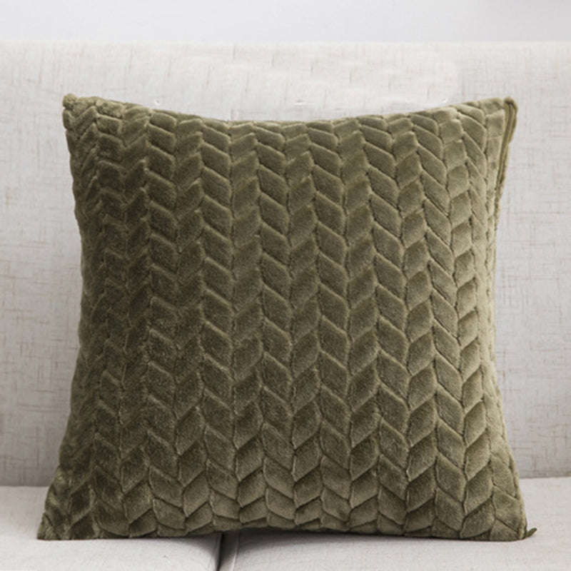 Flannel Solid Color Throw Pillow Sofa Cover Cushion Cover Nordic Style Simple Style Orazek UK Ltd