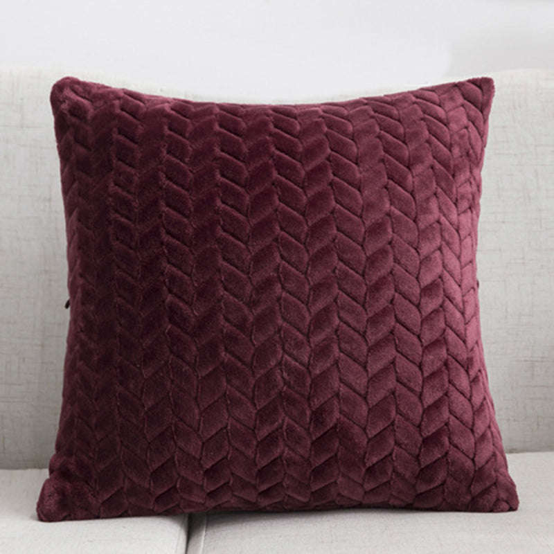 Flannel Solid Color Throw Pillow Sofa Cover Cushion Cover Nordic Style Simple Style Orazek UK Ltd