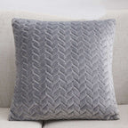 Flannel Solid Color Throw Pillow Sofa Cover Cushion Cover Nordic Style Simple Style Orazek UK Ltd
