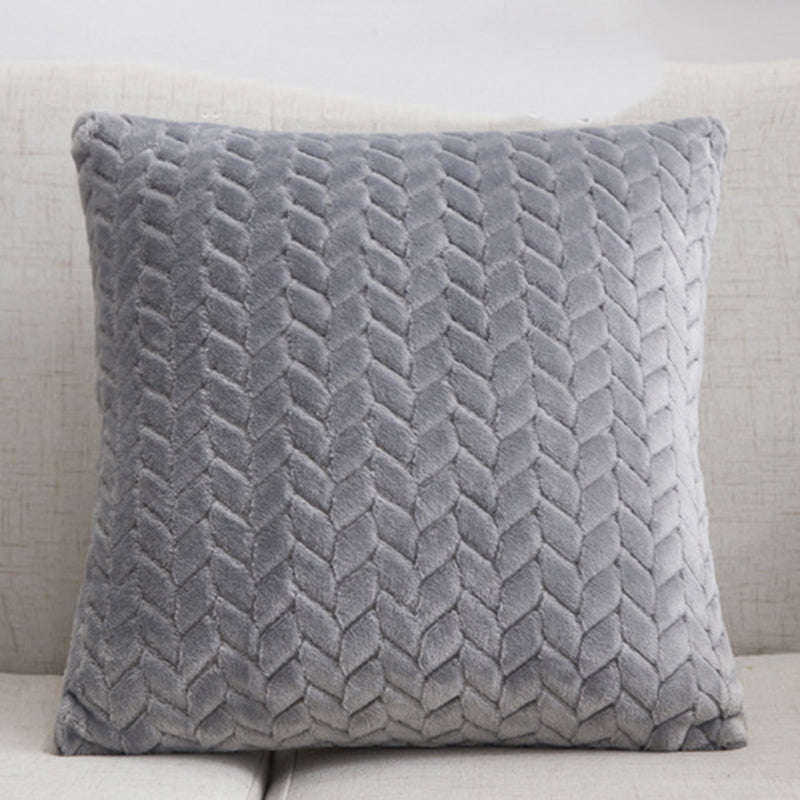 Flannel Solid Color Throw Pillow Sofa Cover Cushion Cover Nordic Style Simple Style Orazek UK Ltd