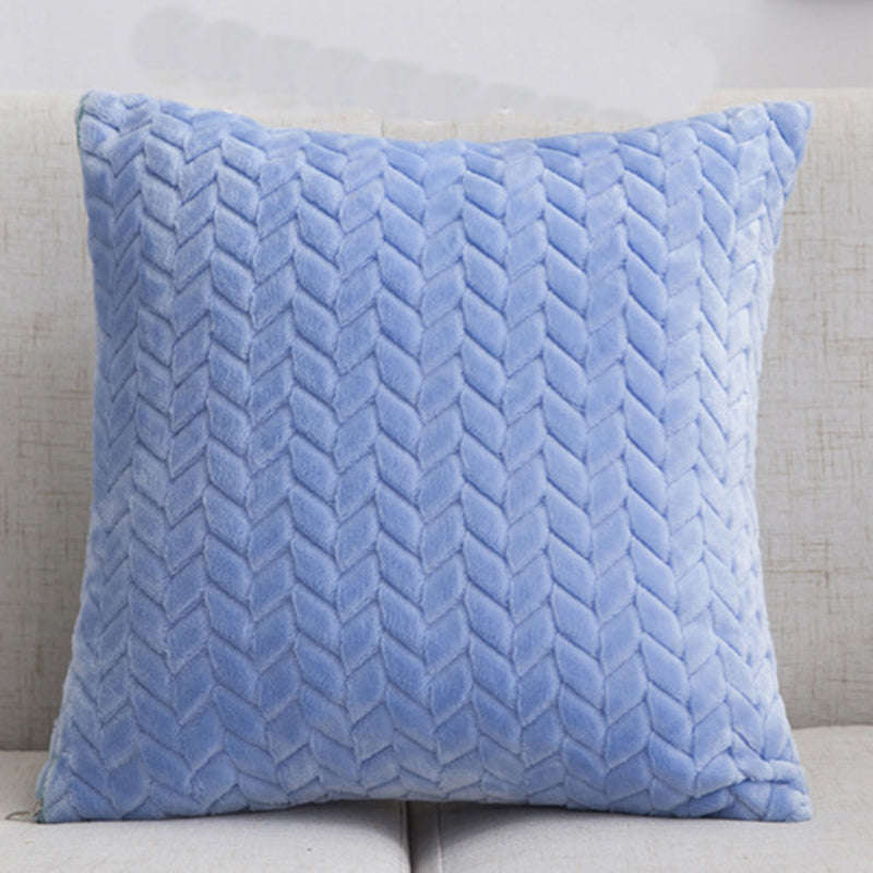 Flannel Solid Color Throw Pillow Sofa Cover Cushion Cover Nordic Style Simple Style Orazek UK Ltd