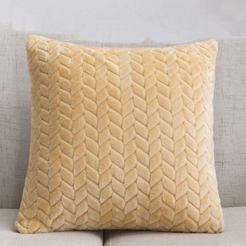 Flannel Solid Color Throw Pillow Sofa Cover Cushion Cover Nordic Style Simple Style Orazek UK Ltd