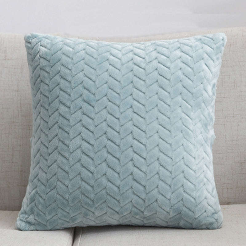 Flannel Solid Color Throw Pillow Sofa Cover Cushion Cover Nordic Style Simple Style Orazek UK Ltd