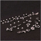 Flower Earring Stainless Steel Screw Earrings Female Zircon Earring | Orazek UK Ltd