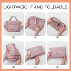 Foldable Storage Travel Bag Waterproof Large Capacity Gym Fitness Bag Weekender Overnight For Women | Orazek UK Ltd