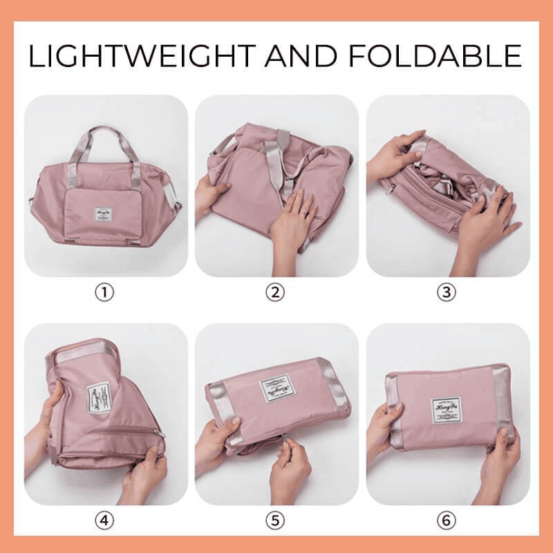 Foldable Storage Travel Bag Waterproof Large Capacity Gym Fitness Bag Weekender Overnight For Women | Orazek UK Ltd