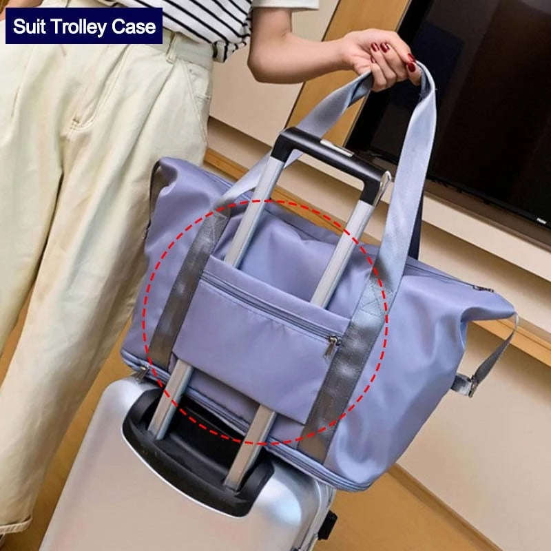 Foldable Storage Travel Bag Waterproof Large Capacity Gym Fitness Bag Weekender Overnight For Women | Orazek UK Ltd