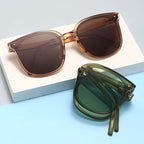 Folding Sunglasses Summer Beach Fashion Sun Protection Glasses | Orazek UK Ltd
