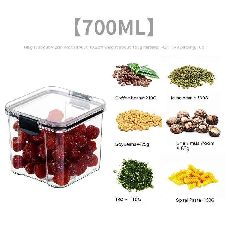 Food Grade Grains Sealed Plastic Cans Transparent Stackable Refrigerator Preservation Storage Box | Orazek UK Ltd