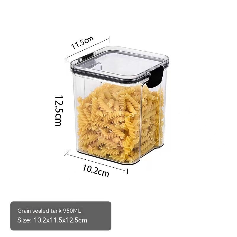 Food Grade Grains Sealed Plastic Cans Transparent Stackable Refrigerator Preservation Storage Box | Orazek UK Ltd