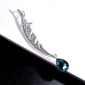 Full diamond feather brooch with rhinestone brooch | Orazek UK Ltd