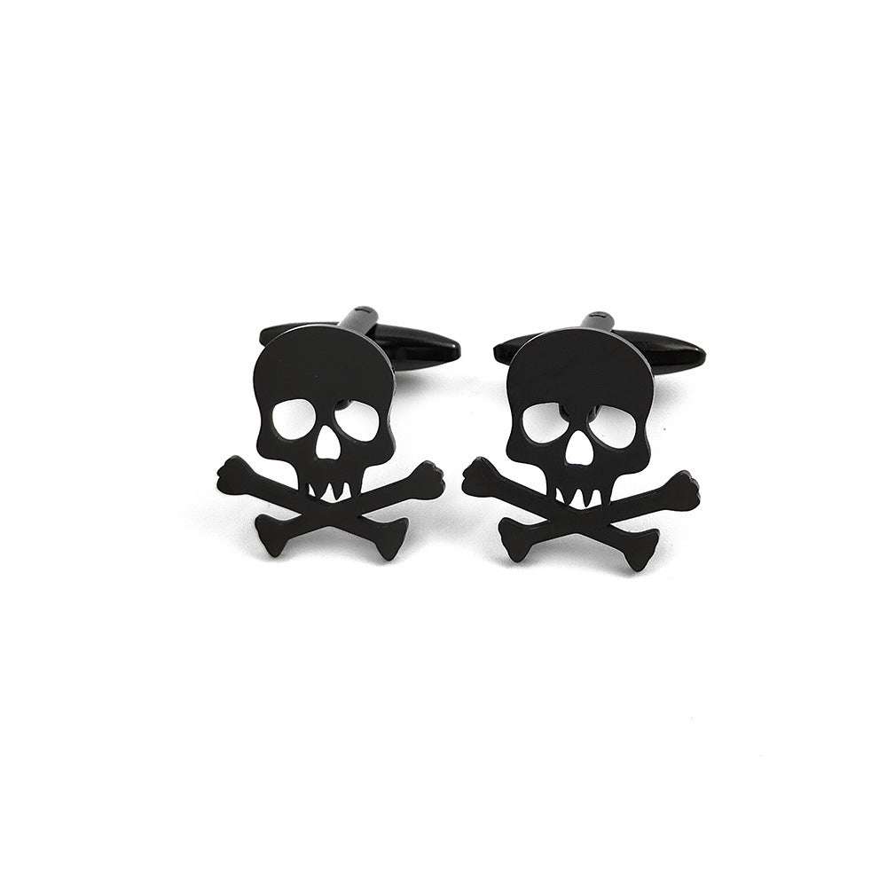 Funny Skull Dark Stainless Steel Hollow Brooch | Orazek UK Ltd