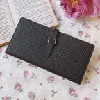 Genuine Leather Women Wallets Luxury Long Hasp Lychee Pattern Coin Purses | Orazek UK Ltd