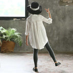 Girls' Big Kids Loose Fashionable Tops Korean Style Shirts Big Kids' Swallowtails | Orazek UK Ltd