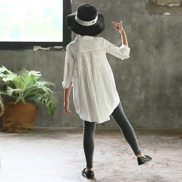 Girls' Big Kids Loose Fashionable Tops Korean Style Shirts Big Kids' Swallowtails | Orazek UK Ltd