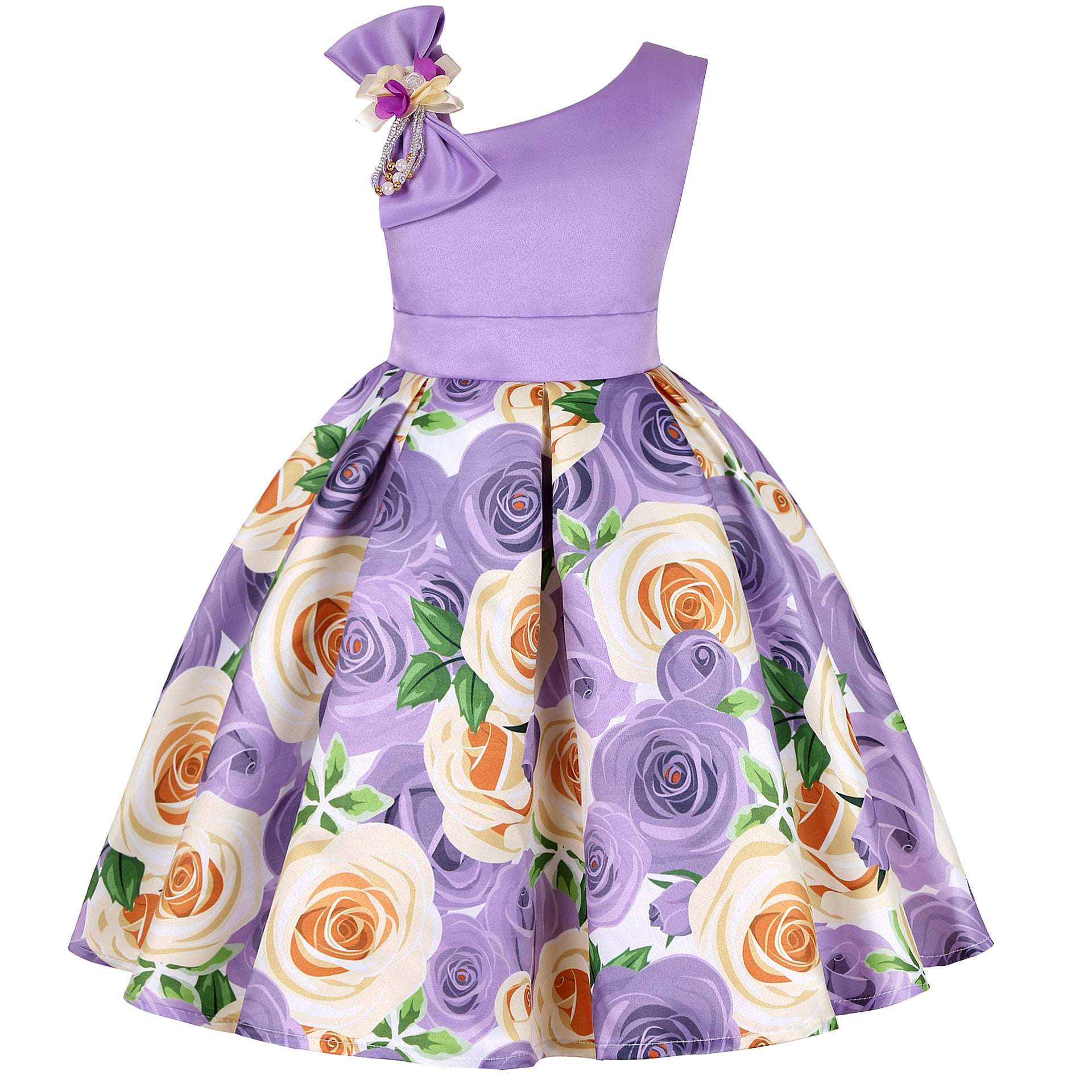 Girls' Dresses Girls' Princess Dresses Digital Print Children's Dresses | Orazek UK Ltd