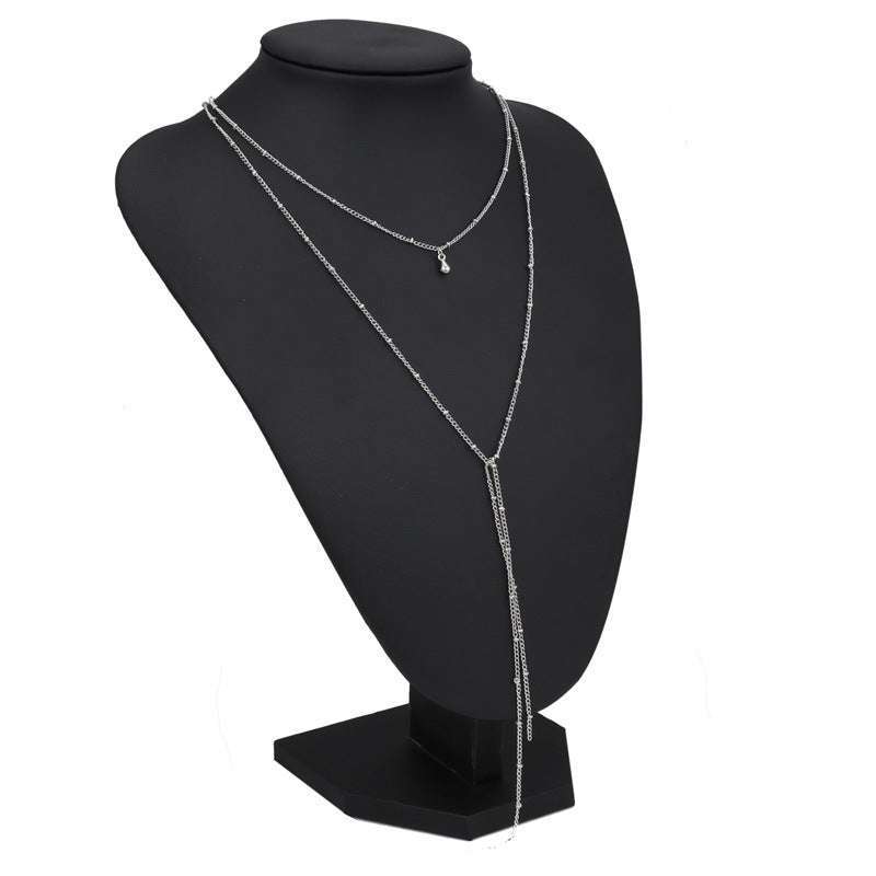Gold Plated Double Layered Retro Chain Clavicle Necklace | Orazek UK Ltd