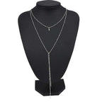 Gold Plated Double Layered Retro Chain Clavicle Necklace | Orazek UK Ltd