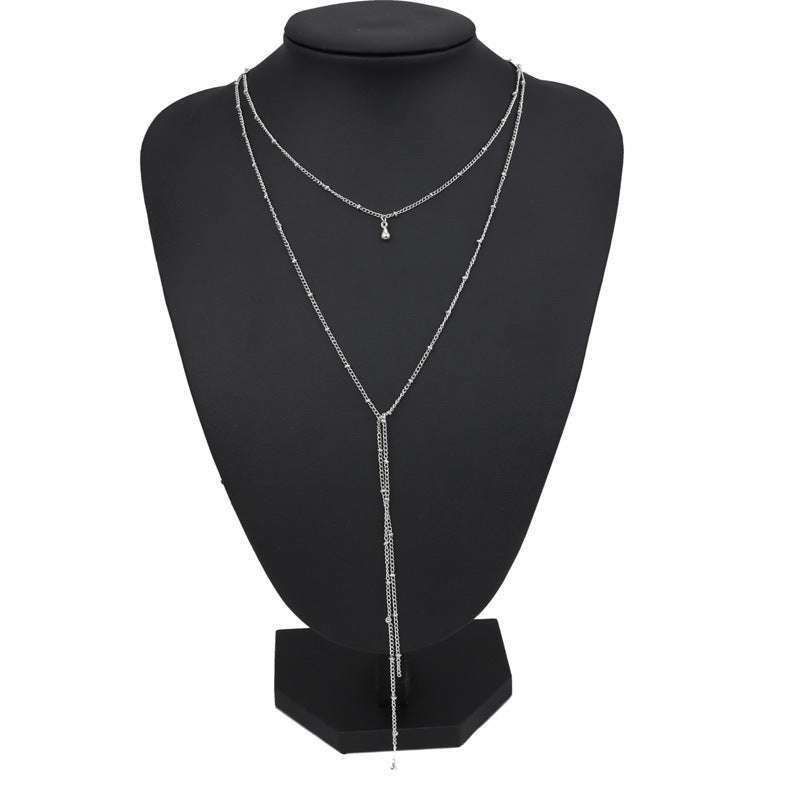 Gold Plated Double Layered Retro Chain Clavicle Necklace | Orazek UK Ltd