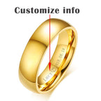 Golden stainless steel couple rings | Orazek UK Ltd