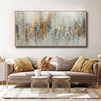 Handmade Abstract Oil Painting On Canvas Light Luxury Horizontal Wall Art For Living Room Bedroom Decor Orazek UK Ltd