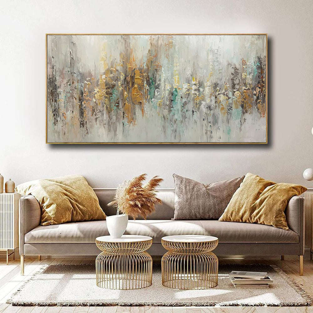Handmade Abstract Oil Painting On Canvas Light Luxury Horizontal Wall Art For Living Room Bedroom Decor Orazek UK Ltd