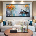 Handmade Oil Painting Palette Knife Tree Oil Painting On Canvas Wall Art Decoration Modern Piano Abstract Landscape Artwork Wall Pictures Decor For Home Office Decor Orazek UK Ltd