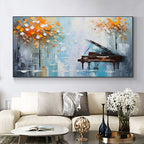 Handmade Oil Painting Palette Knife Tree Oil Painting On Canvas Wall Art Decoration Modern Piano Abstract Landscape Artwork Wall Pictures Decor For Home Office Decor Orazek UK Ltd