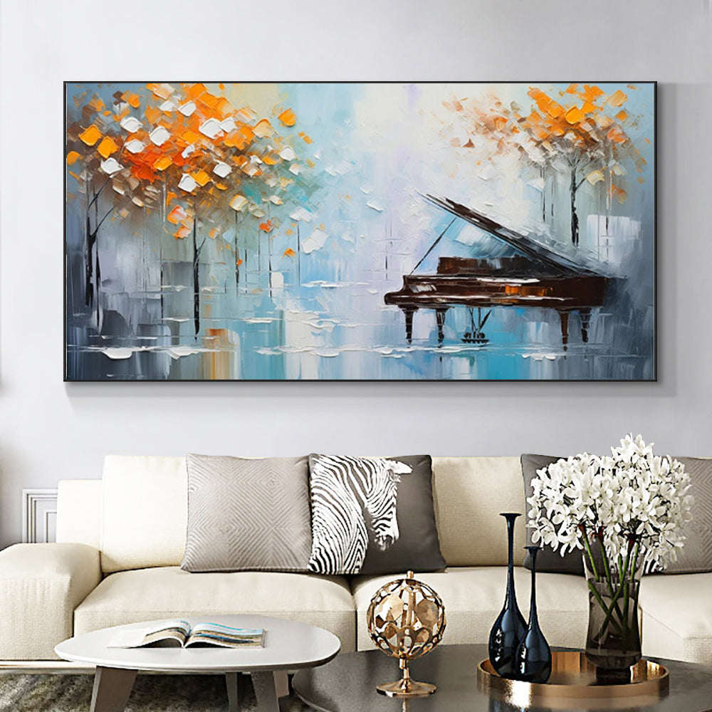 Handmade Oil Painting Palette Knife Tree Oil Painting On Canvas Wall Art Decoration Modern Piano Abstract Landscape Artwork Wall Pictures Decor For Home Office Decor Orazek UK Ltd