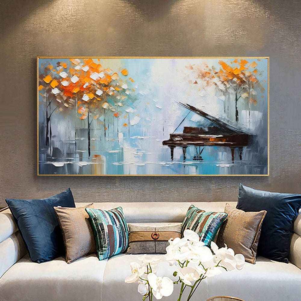 Handmade Oil Painting Palette Knife Tree Oil Painting On Canvas Wall Art Decoration Modern Piano Abstract Landscape Artwork Wall Pictures Decor For Home Office Decor Orazek UK Ltd