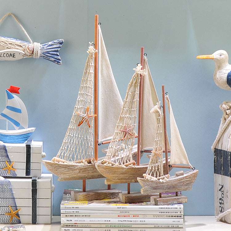 Home Decoration Antique Fishing Boat Model Creative Home Decoration | Orazek UK Ltd
