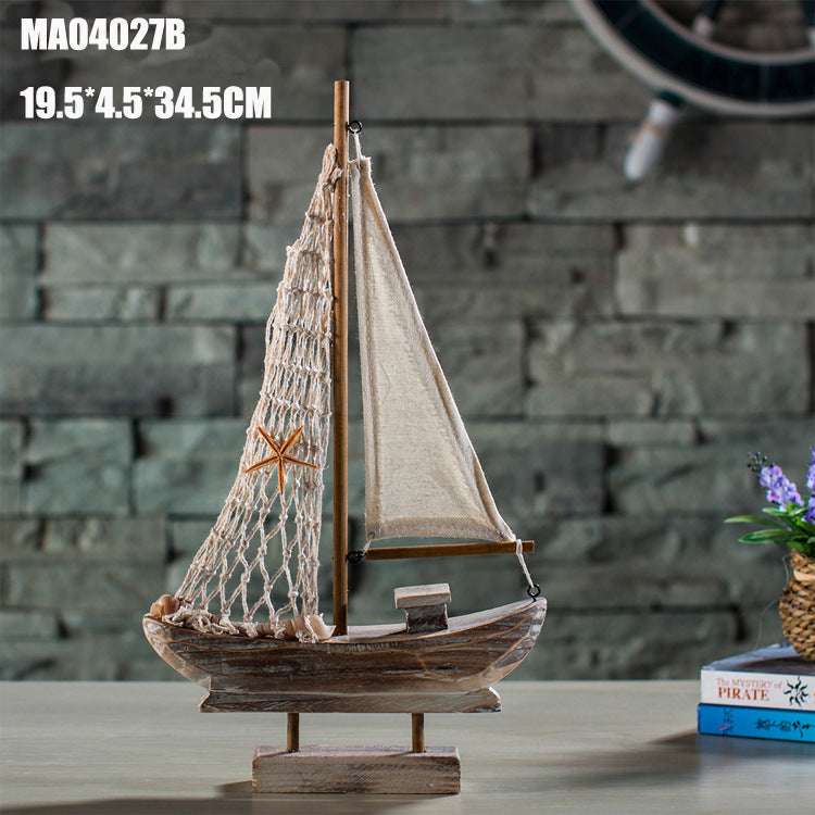 Home Decoration Antique Fishing Boat Model Creative Home Decoration | Orazek UK Ltd