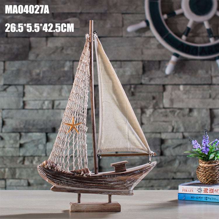 Home Decoration Antique Fishing Boat Model Creative Home Decoration | Orazek UK Ltd