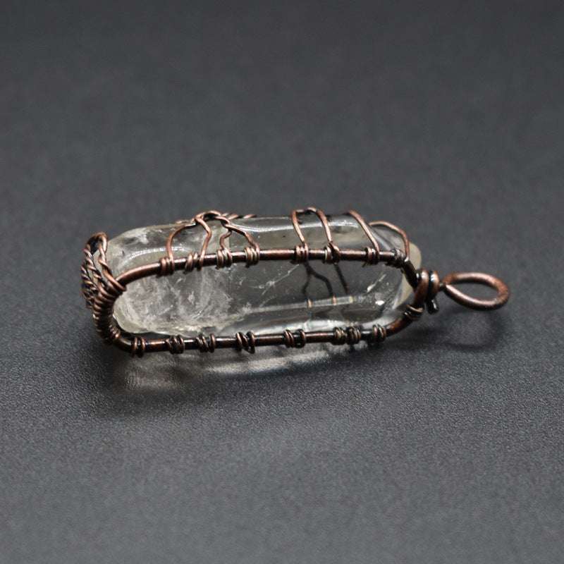 Hot Selling Stone Crystal Pillar Tree Of Life Pendant Ins Fashion Necklace | Orazek UK Ltd