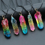 Hot Selling Stone Crystal Pillar Tree Of Life Pendant Ins Fashion Necklace | Orazek UK Ltd