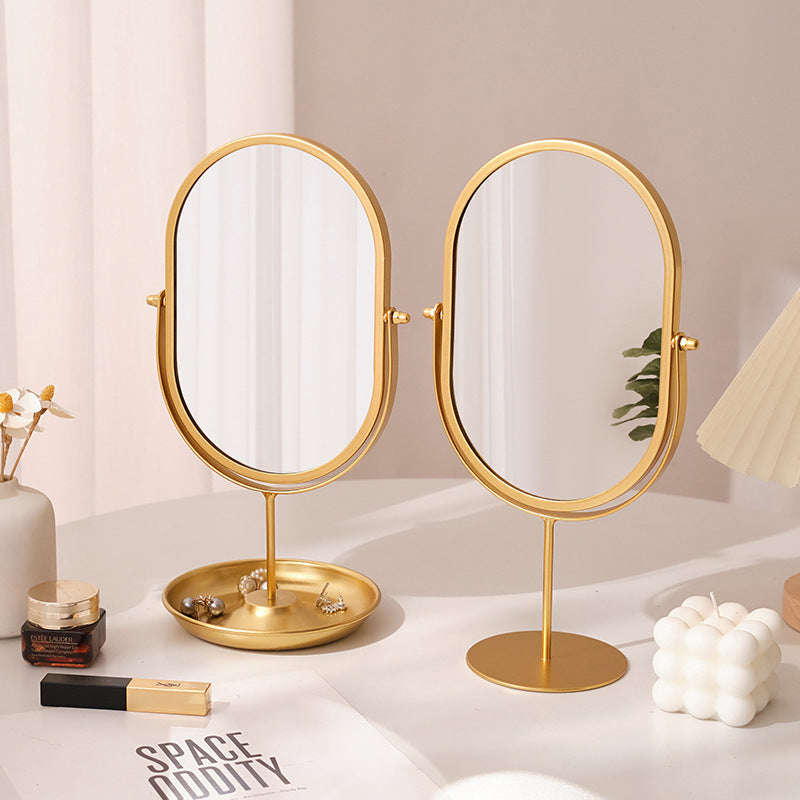 Household High-value Dressing Table Bedroom Desktop Makeup Mirror Lightweight | Orazek UK Ltd